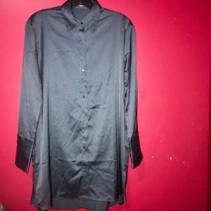 🦋 MNG Suit silk blue button up shirt 🦋💫